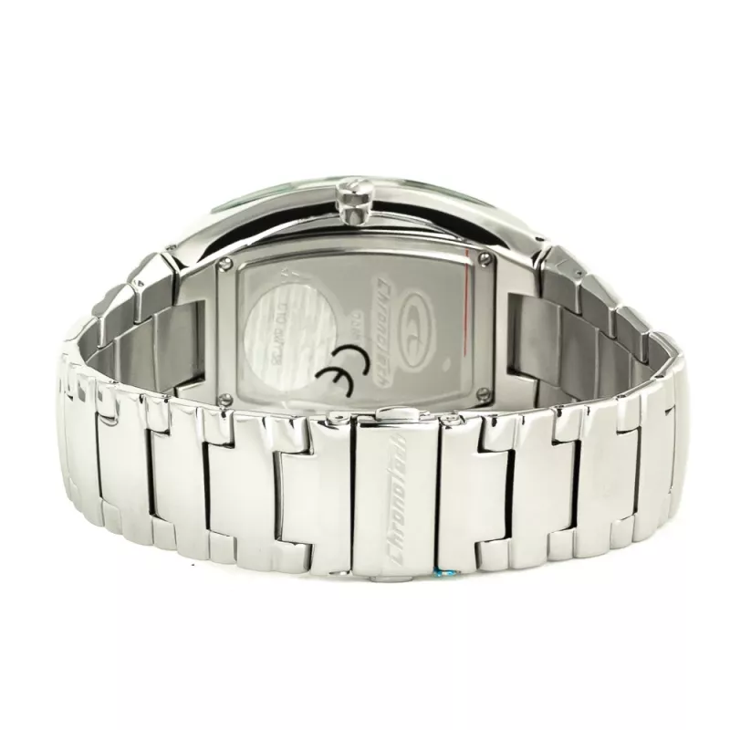 Relógio de homem CHRONOTECH CT7065M-02M analógico de quartzo 36 mm aço inoxidável mostrador preto bracelete prateada