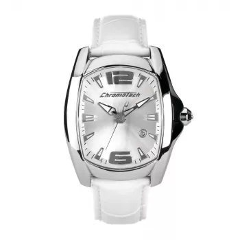 CHRONOTECH CT7107M06 Relógio de homem analógico de quartzo 40mm mostrador preto bracelete de couro