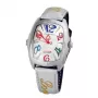 Relógio CHRONOTECH CT7696L-12 Prisma unissexo quartzo 34 mm mostrador branco bracelete de pele branca