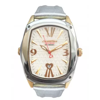 Relógio de quartzo analógico unissexo CHRONOTECH CT7696M-11 42mm aço inoxidável pele preta