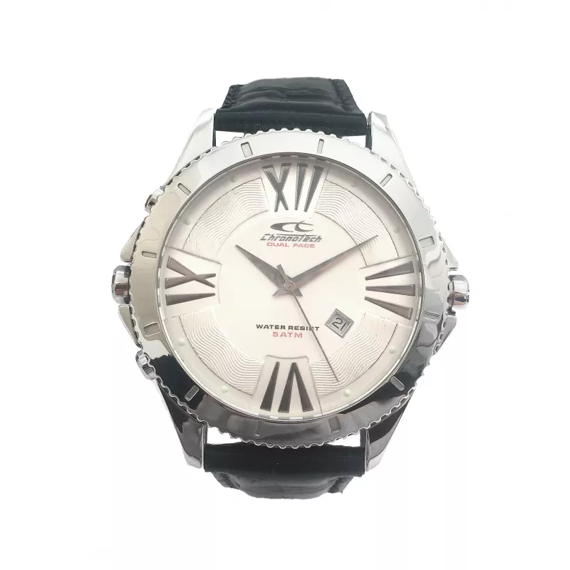 Relógio cronógrafo de quartzo CHRONOTECH MAN CT7636M-01 48mm aço inoxidável
