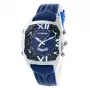 CHRONOTECH MAN CT7677M-03 45mm cronógrafo analógico de quartzo com mostrador preto e bracelete de pele