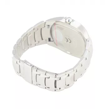 Relógio CHRONOTECH MAN CT7988M-65M analógico de quartzo 41 mm aço inoxidável mostrador preto bracelete milanesa prateada