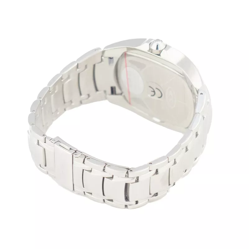 Relógio CHRONOTECH MAN CT7988M-65M analógico de quartzo 41 mm aço inoxidável mostrador preto bracelete milanesa prateada
