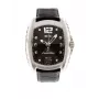 CHRONOTECH homem RW0007 relógio analógico de quartzo 40mm aço inoxidável mostrador preto bracelete de couro