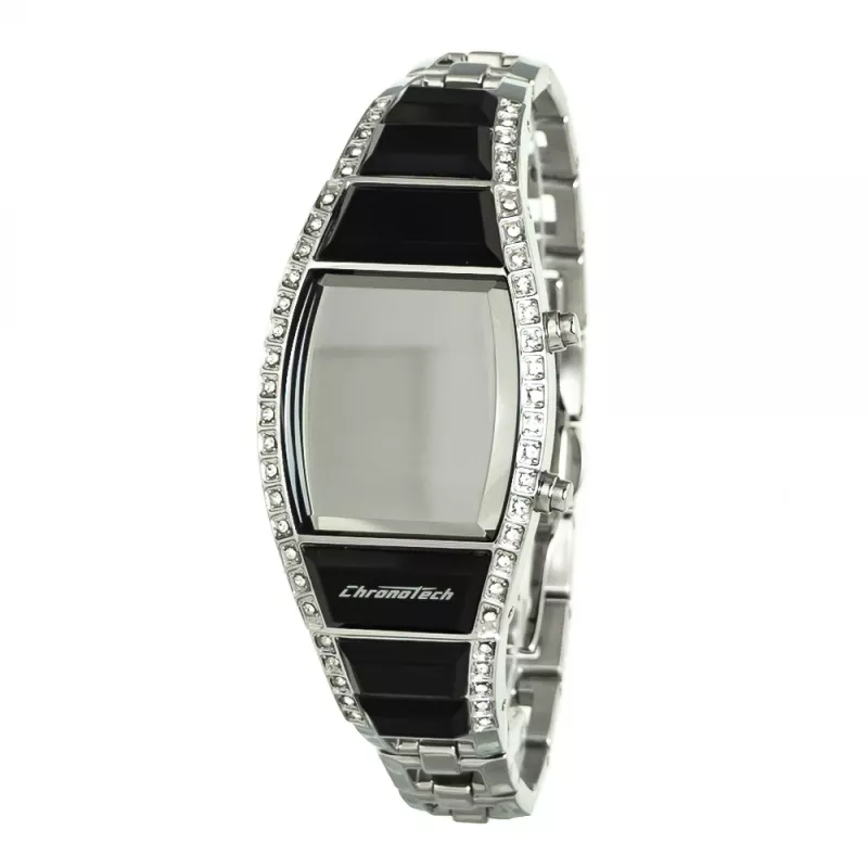 CHRONOTECH relógio de mulher CT7122LS-03M quartzo analógico 28mm prateado aço inoxidável