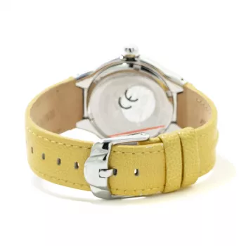 CHRONOTECH Mulher CT7980L-05S 37mm Relógio analógico de quartzo mostrador branco bracelete de couro branco