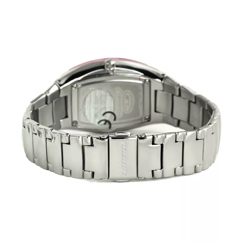 Relógio de quartzo analógico CHRONOTECH mulher CT7065L-25M 30mm prateado bracelete em malha de aço inoxidável