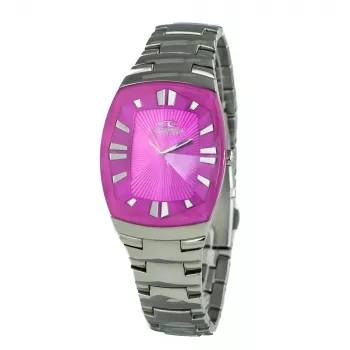 Relógio de quartzo analógico CHRONOTECH mulher CT7065L-25M 30mm prateado bracelete em malha de aço inoxidável