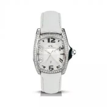 Relógio de quartzo analógico CHRONOTECH mulher CT7988LS09 30mm mostrador branco bracelete de pele branca
