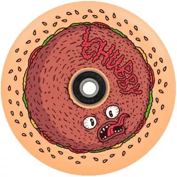 Roda Chubby Wheel 110mm Red Donut - roda para trotinete freestyle com rolamentos ABEC-9