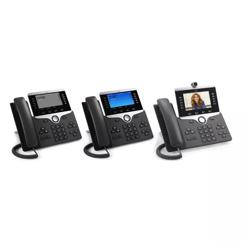 Cisco IP-Telefon 8851 – telefone VoIP de secretária Charcoal com SIP, Gigabit Ethernet, Bluetooth e PoE