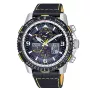 CITIZEN Eco-Drive relógio rádio-controlado solar JY8078-01L 45mm mostrador azul bracelete de pele
