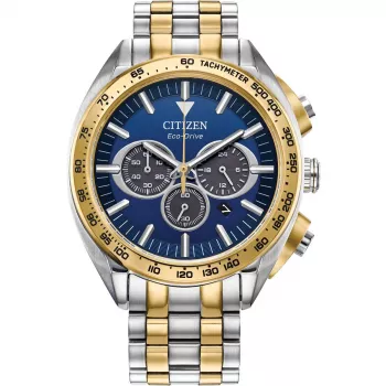 Relógio CITIZEN Eco-Drive Chronograph para homem CA4544-53L 43mm mostrador azul aço inoxidável
