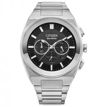 Relógio CITIZEN Eco-Drive Cronógrafo para Homem CA4580-50E 43mm Aço inoxidável Mostrador preto