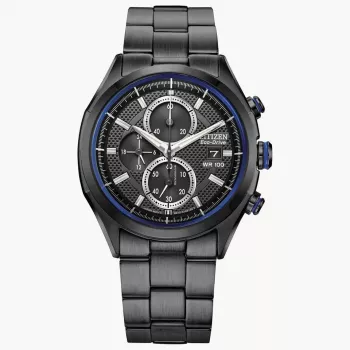 Relógio CITIZEN Eco-Drive cronógrafo aço inoxidável CA0438-52E 41mm