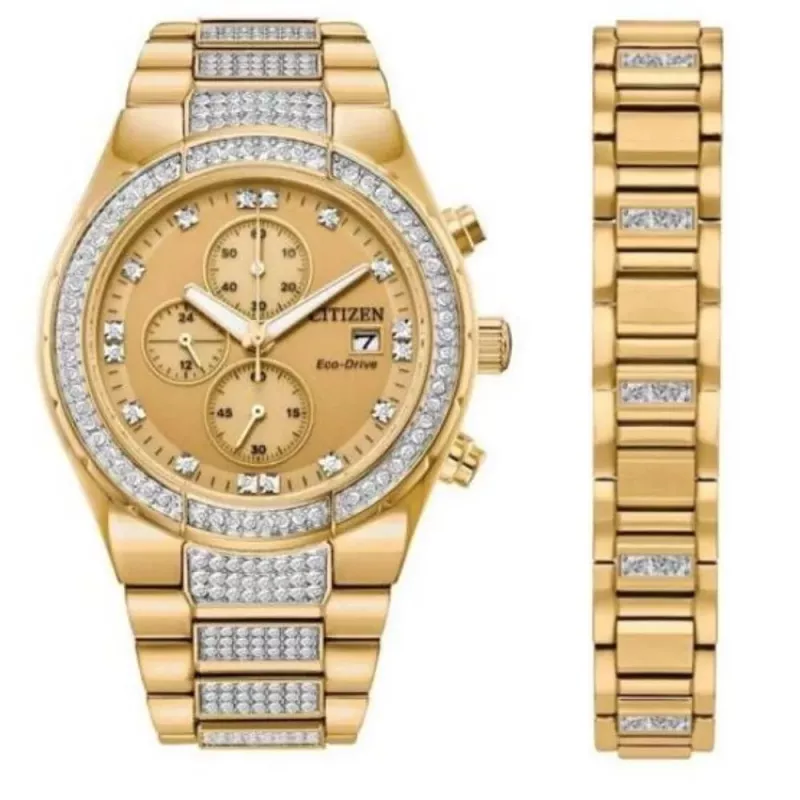 CITIZEN Eco-Drive Relógio cronógrafo aço inoxidável CA0752-66P 41mm