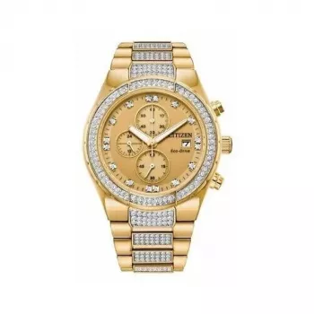 CITIZEN Eco-Drive Relógio cronógrafo aço inoxidável CA0752-66P 41mm