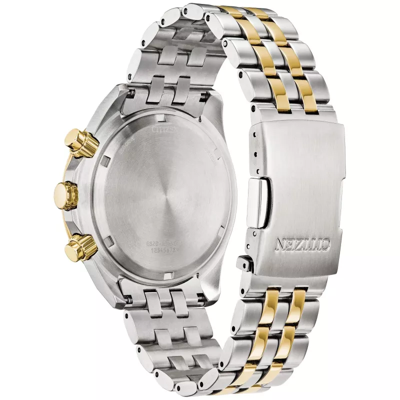 Relógio cronógrafo CITIZEN Eco-Drive BL5564-55H 44mm aço inoxidável mostrador cinzento