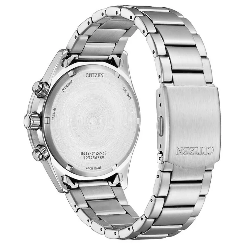 Relógio CITIZEN Eco-Drive Chronograph CA0770-72X 43mm aço inoxidável mostrador verde homem