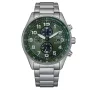 Relógio CITIZEN Eco-Drive Chronograph CA0770-72X 43mm aço inoxidável mostrador verde homem