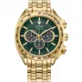 CITIZEN Eco-Drive Relógio cronógrafo CA4542-59X 43mm aço inoxidável mostrador verde
