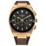 Relógio CITIZEN Eco-Drive Chronograph CA4583-01E 43mm couro castanho