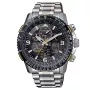 Relógio de pulso radiofónico Citizen JY8078-52L Eco-Drive 45mm aço inoxidável mostrador azul