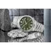 CITIZEN relógio de homem automático NJ0159-86X 40mm bracelete de aço inoxidável dourada mostrador verde