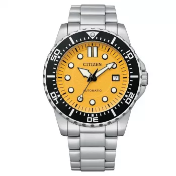 CITIZEN Relógio automático de homem NJ0170-83X 43mm Aço inoxidável Mostrador verde