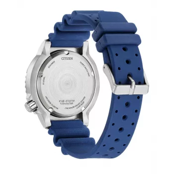 Relógio de mergulho de homem CITIZEN Promaster Diver Eco-Drive BN0168-06L 44mm mostrador azul bracelete de poliuretano azul