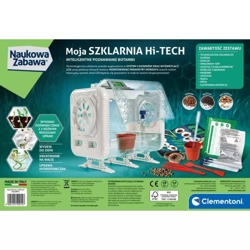 Clementoni Scientific Fun - Laboratório de Estufa de Alta Tecnologia: Experiências Botânicas