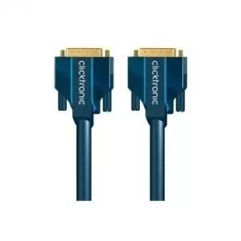 CLICKTRONIC Cabo DVI-D Dual Link 2m – banhado a ouro, duplamente blindado, WQXGA 2560x1600