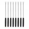 Conjunto de fondue elétrico Cloer 6679 1000W Preto panela de aço inoxidável 8 garfos