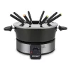 Conjunto de fondue elétrico Cloer 6679 1000W Preto panela de aço inoxidável 8 garfos