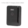 CLUB 3D CAC-1933 Estação de carregamento USB-C de 4 portas, 240W GaN PD 3.1, PPS, ecrã LED