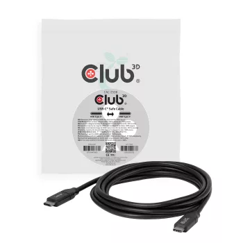 Club 3D Cabo USB-C Safe 240W sem dados 2 m