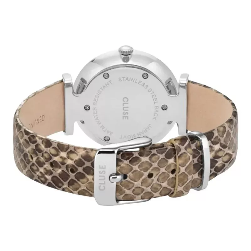 Relógio de mulher CLUSE Minuit 33 mm dourado rosa aço inoxidável malha