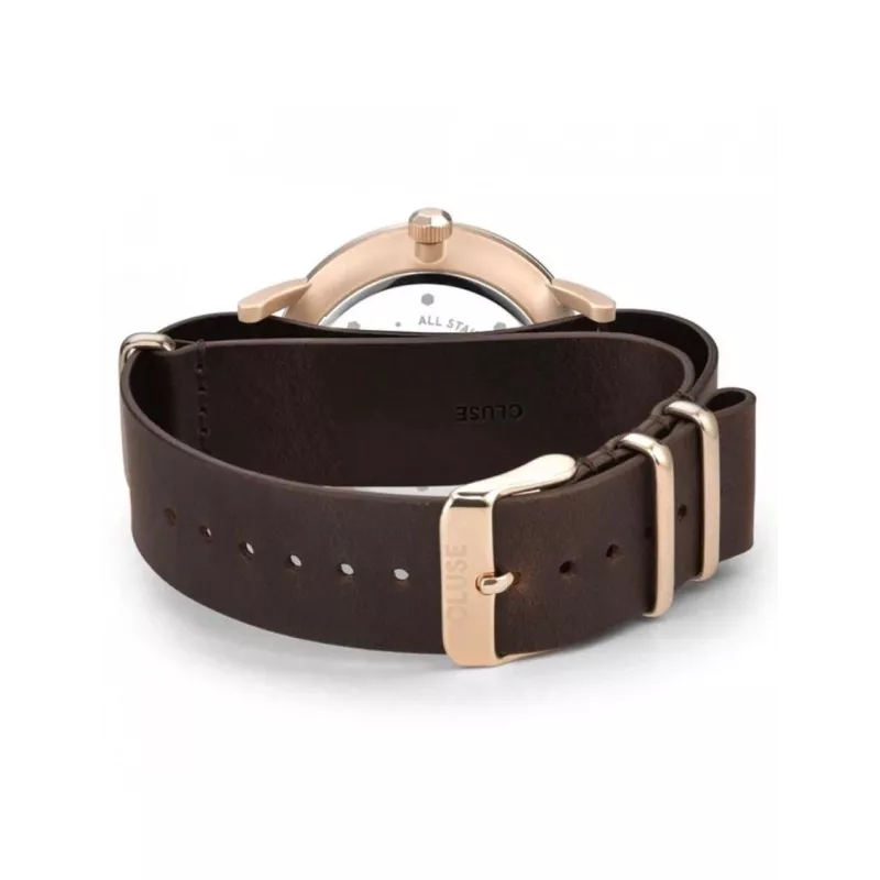 Relógio CLUSE Minuit CW0101501009 para mulher 33 mm dourado aço inoxidável malha