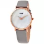 Relógio de mulher CLUSE CL30049 33 mm caixa em aço inoxidável dourado rosa bracelete em pele cinzenta