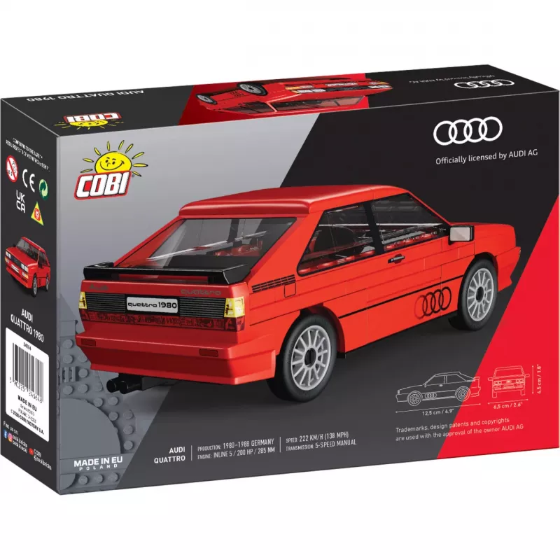 Cobi Audi Quattro 1980 Vermelho Escala 1:35