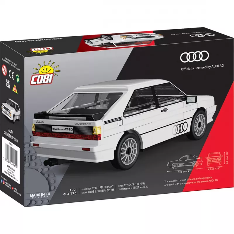 Cobi Audi Quattro 1980 branco escala 1:35 conjunto de blocos de construção
