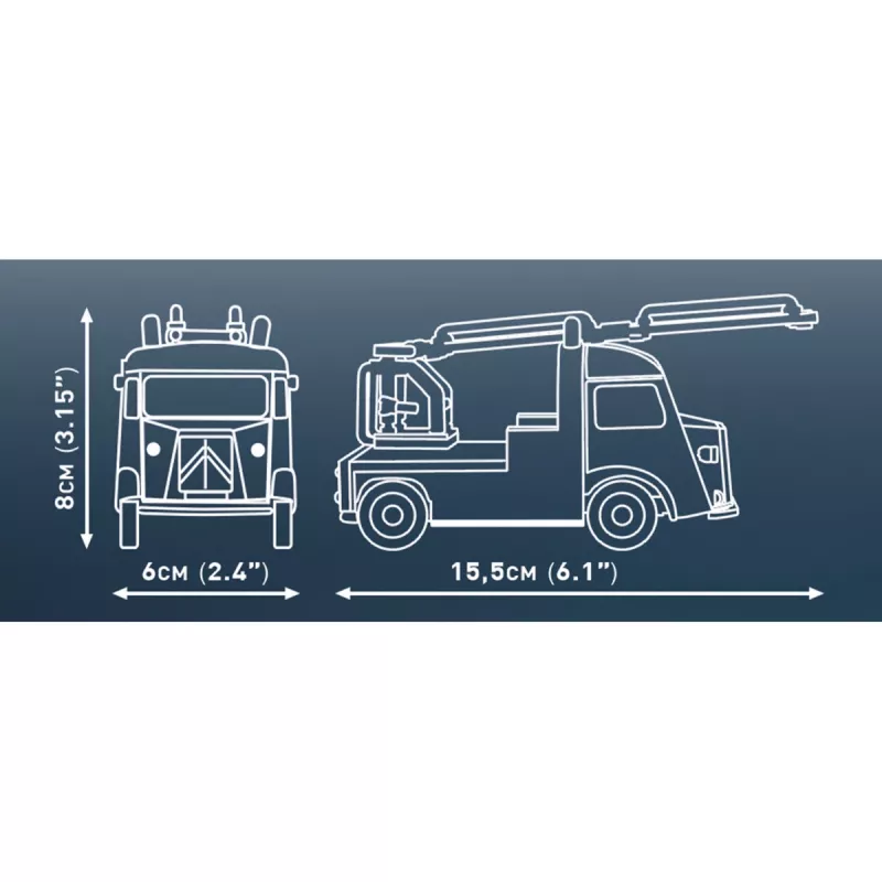COBI Citroen Type H Pompiers (escala 1:35) Kit de Modelo em Plástico