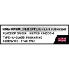 COBI HMS Upholder (P37) submarino classe U conjunto de blocos de construção à escala 1:300 4862