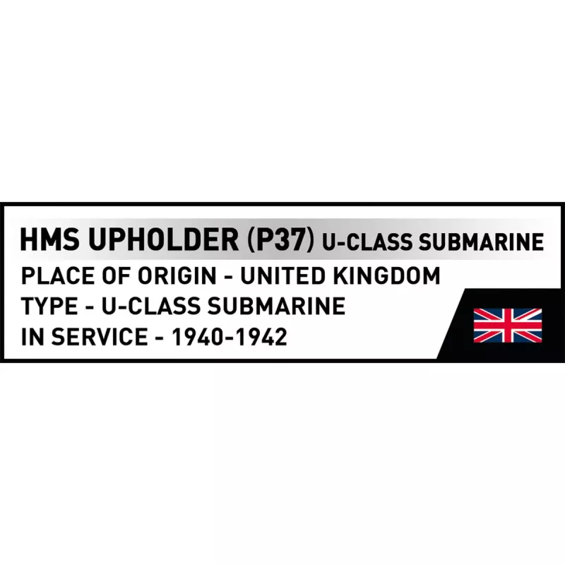 COBI HMS Upholder (P37) submarino classe U conjunto de blocos de construção à escala 1:300 4862