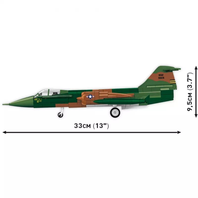 Conjunto de blocos de construção Cobi Lockheed F-104 Starfighter (370 peças)