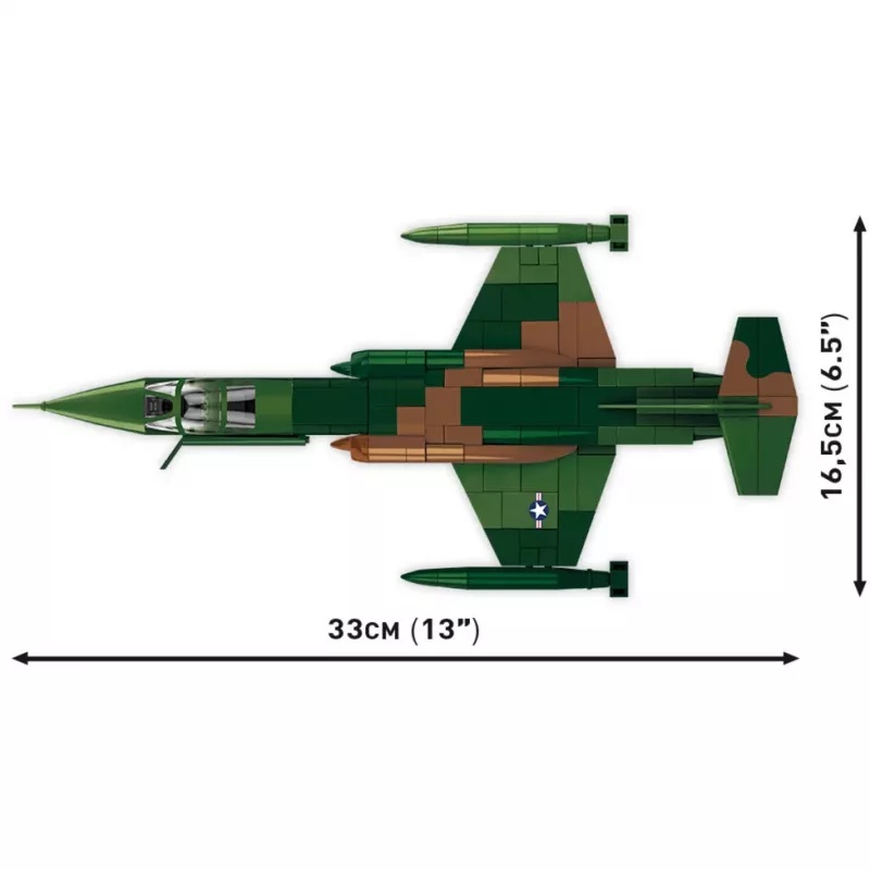 Conjunto de blocos de construção Cobi Lockheed F-104 Starfighter (370 peças)