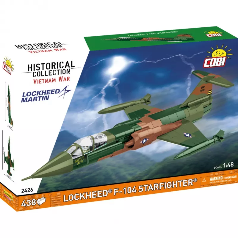 Conjunto de blocos de construção Cobi Lockheed F-104 Starfighter (370 peças)