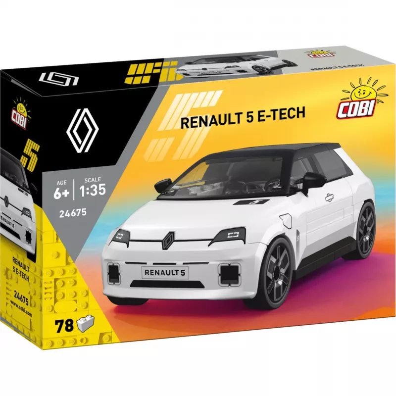 Cobi Renault 5 E-Tech White conjunto de blocos de construção escala 1:35