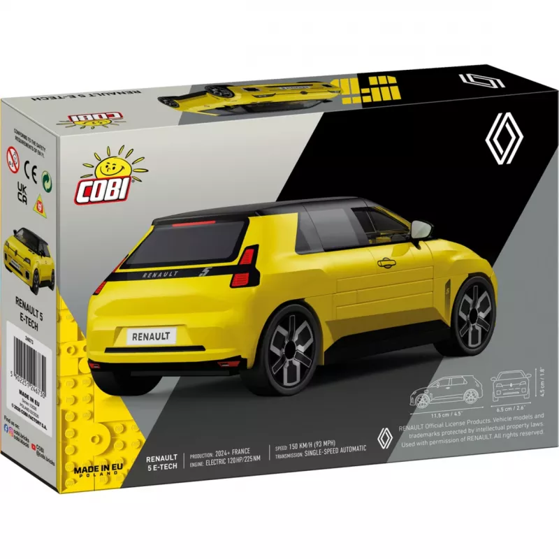 COBI Renault 5 E-Tech amarelo 1:35